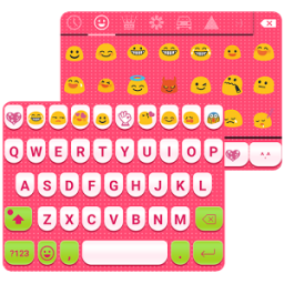 Cute Pink Love Emoji Keyboard App by Colorful Design