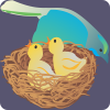 Mommy bird and her chick app by kiddoware