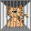 +cat+cage+brown+ clipart