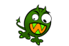 +caterpillar+alien+angry+green+ clipart