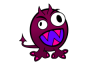 +caterpillar+alien+angry+purple+ clipart