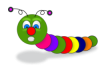 +caterpillar+bug+rainbow+ clipart