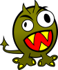 +funny+angry+alien+green+ clipart