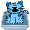 +littler+box+cat+poo+blue+ clipart