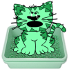 +littler+box+cat+poo+green+ clipart