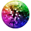 +disco+ball+colorful+ clipart