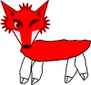 +red+fox+warrior+ clipart
