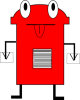 +red+mailbox+letter+delivery+comic+ clipart