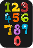 +animal+funny+numbers+ clipart
