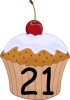 +cupcake+number+21+ clipart