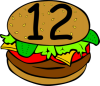 +hamburger+food+number+12+ clipart