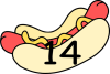 +hot+dog+food+number+14+ clipart