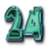 +number+glossy+metallic+24+ clipart
