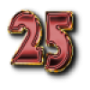 +number+glossy+metallic+25+ clipart