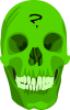 +green+skull+head+ clipart