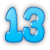 +number+blue+13+ clipart