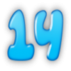 +number+blue+14+ clipart