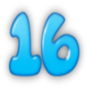 +number+blue+16+ clipart