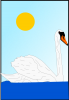 +swan+water+sun+ clipart