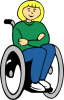 +woman+wheelchair+handicap+ clipart