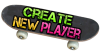 +skateboard+word+text+create+new+player+ clipart