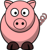 +animal+pink+pig+ clipart