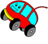 +automobile+transportation+comic+red+car+ clipart