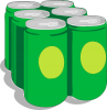 +green+cans+six+pack+ clipart