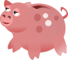 +pink+pigggy+bank+save+money+ clipart