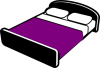 +purple+bed+sleep+furniture+ clipart