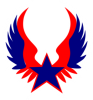 +blue+red+star+wings+ clipart
