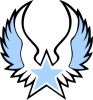 +blue+star+wings+ clipart