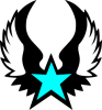 +blue+star+wings+ clipart