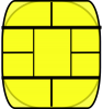 +yellow+smart+card+chip+technology+ clipart