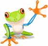 +animal+amphibian+frog+waving+colorful+ clipart