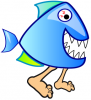 +animal+aquatic+fish+walking+piranha+redeye+ clipart