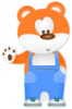 +animal+bear+wearing+overalls+ clipart