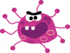 +bacteria+microbe+virus+cartoon+ clipart
