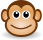 +primate+animal+monkey+face+icon+ clipart