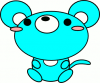 +rodent+mouse+toon+cyan+ clipart