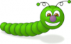 +bug+burrowing+invertebrate+green+worm+smiling+ clipart