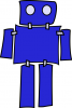 +cartoon+blue+robot+ clipart