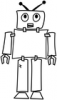 +cartoon+robot+outline+ clipart