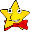 +comic+star+bow+tie+ clipart