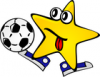 +comic+star+soccer+player+ clipart