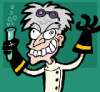 +people+Mad+scientist+caricature+ clipart