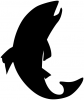 +fish+aquatic+trout+silhouette+ clipart