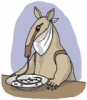 +mammal+Anteater+Eating+from+a+plate+ clipart