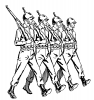 +military+war+marching+abreast+ clipart