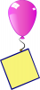 +clipart+balloon+note+pink+ clipart